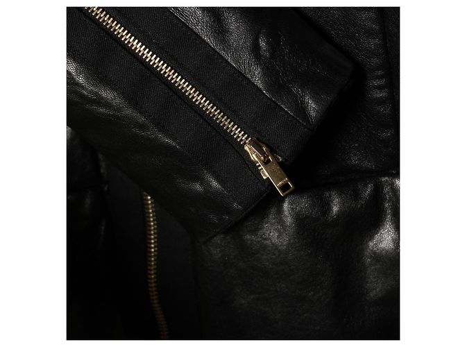 Unglaubliche Gucci-Lederjacke Schwarz - Ansicht 7