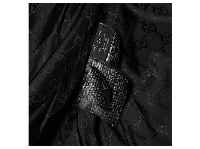 Unglaubliche Gucci-Lederjacke Schwarz - Ansicht 8