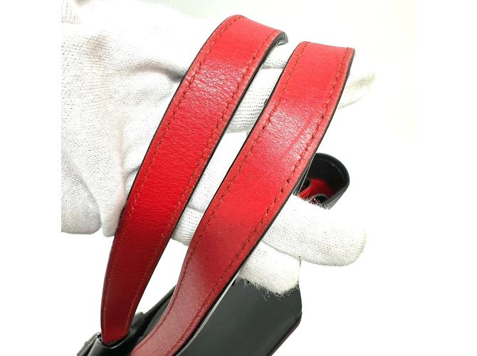 Borsa tote in pelle nera e rossa Christian Louboutin - vista 12
