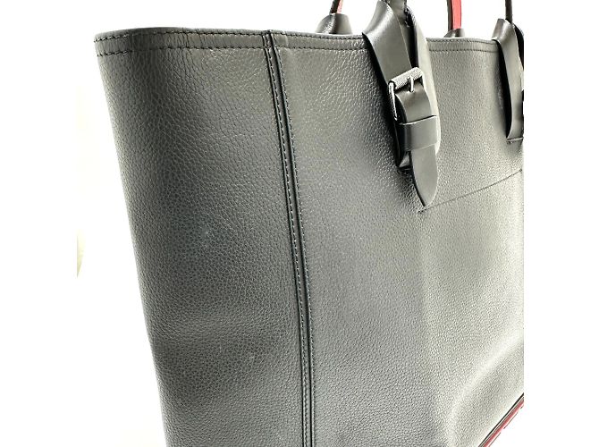 Borsa tote in pelle nera e rossa Christian Louboutin - vista 13