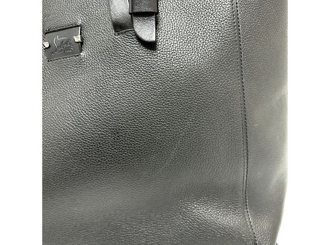 Borsa tote in pelle nera e rossa Christian Louboutin - vista 14