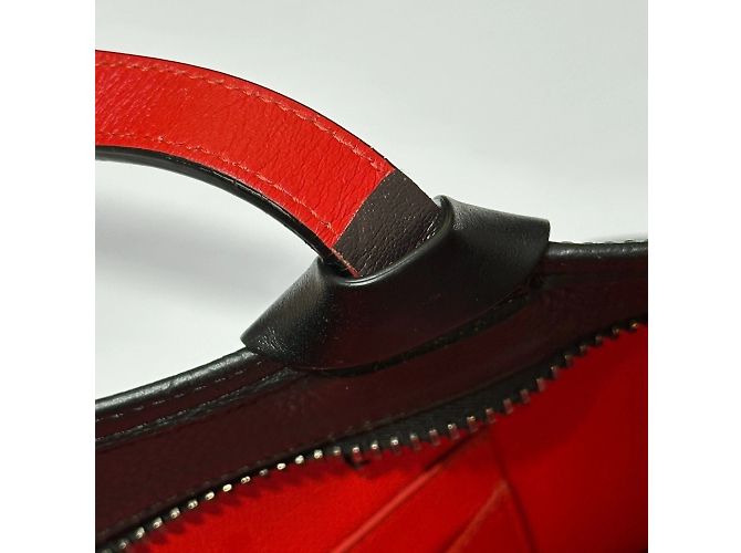 Borsa tote in pelle nera e rossa Christian Louboutin - vista 16