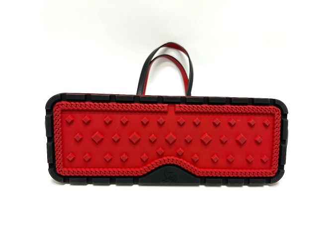 Borsa tote in pelle nera e rossa Christian Louboutin - vista 3