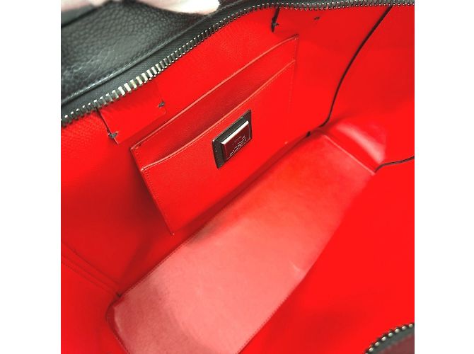 Borsa tote in pelle nera e rossa Christian Louboutin - vista 9
