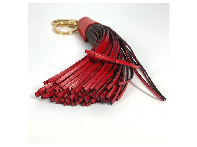 Louis Vuitton Monogram Tassel Bag Charm Brown Red - view 10