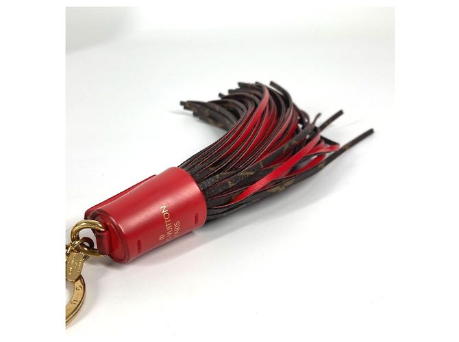 Louis Vuitton Monogram Tassel Bag Charm Brown Red - view 8