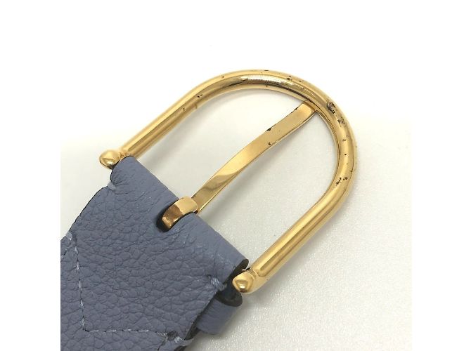 Louis Vuitton Monogram Empreinte Santur Glaceaus Gürtel Blau Lila - Ansicht 3