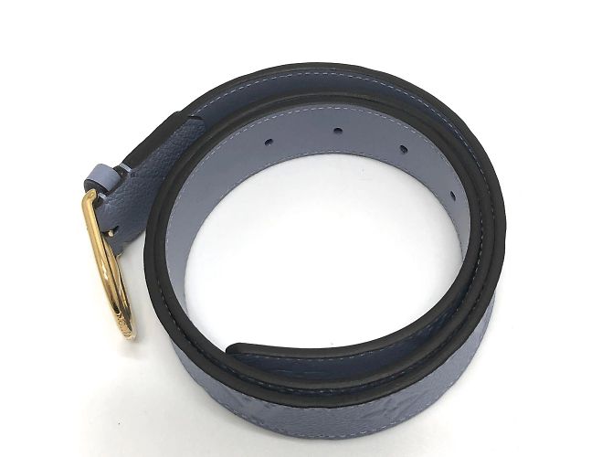 Louis Vuitton Monogram Empreinte Santur Glaceaus Gürtel Blau Lila - Ansicht 9