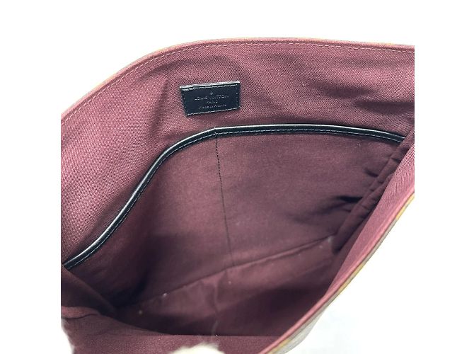 Borsa a tracolla Louis Vuitton Monogram Macassar Bus MM Marrone Nero - vista 10