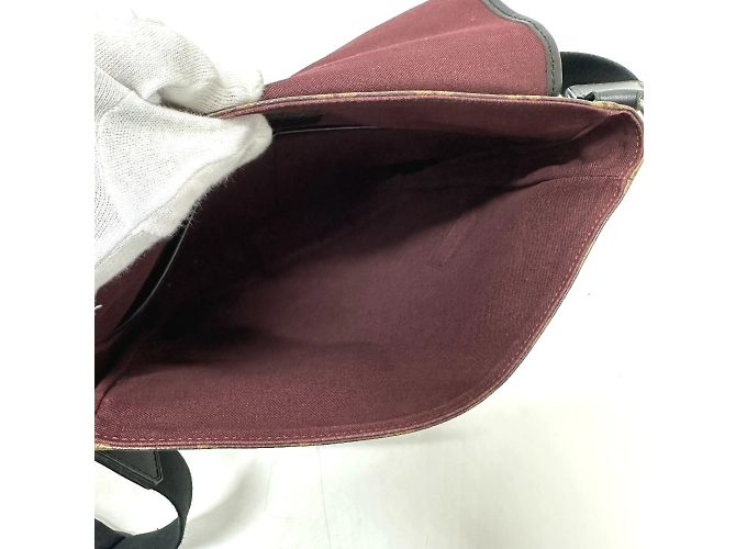 Borsa a tracolla Louis Vuitton Monogram Macassar Bus MM Marrone Nero - vista 9