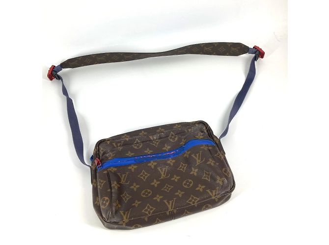 Borsa a tracolla Monogram Messenger PM di Louis Vuitton Marrone Blu - vista 12