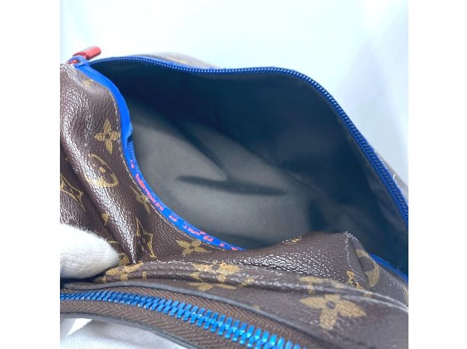 Borsa a tracolla Monogram Messenger PM di Louis Vuitton Marrone Blu - vista 13