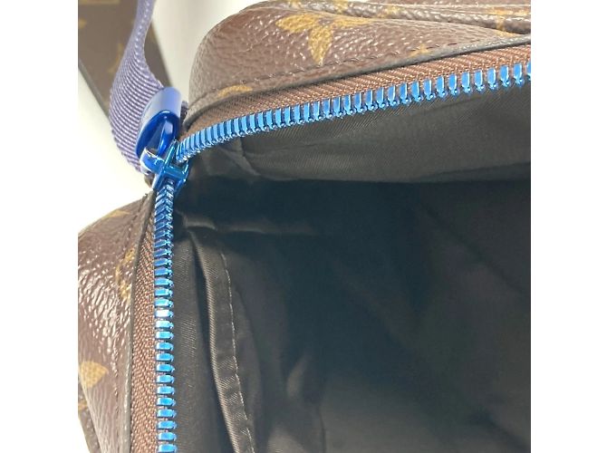 Borsa a tracolla Monogram Messenger PM di Louis Vuitton Marrone Blu - vista 16