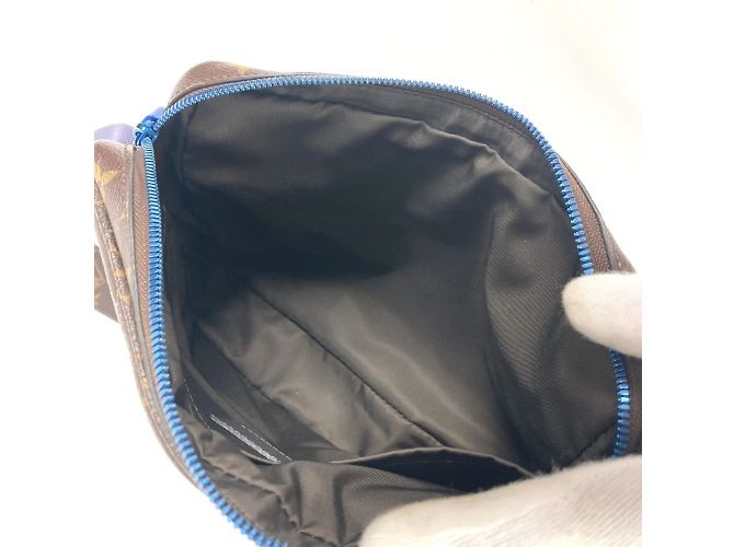 Borsa a tracolla Monogram Messenger PM di Louis Vuitton Marrone Blu - vista 17