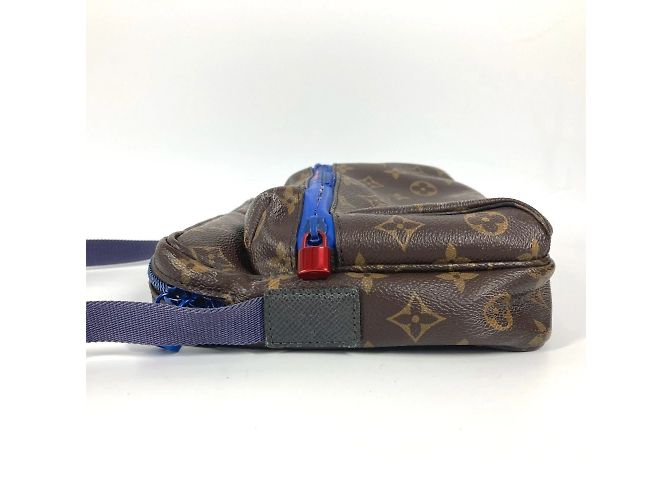 Borsa a tracolla Monogram Messenger PM di Louis Vuitton Marrone Blu - vista 3