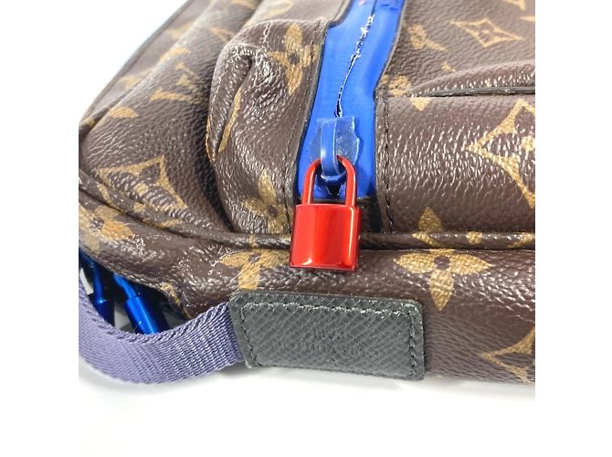 Borsa a tracolla Monogram Messenger PM di Louis Vuitton Marrone Blu - vista 8
