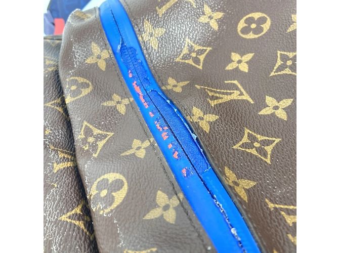 Borsa a tracolla Monogram Messenger PM di Louis Vuitton Marrone Blu - vista 9