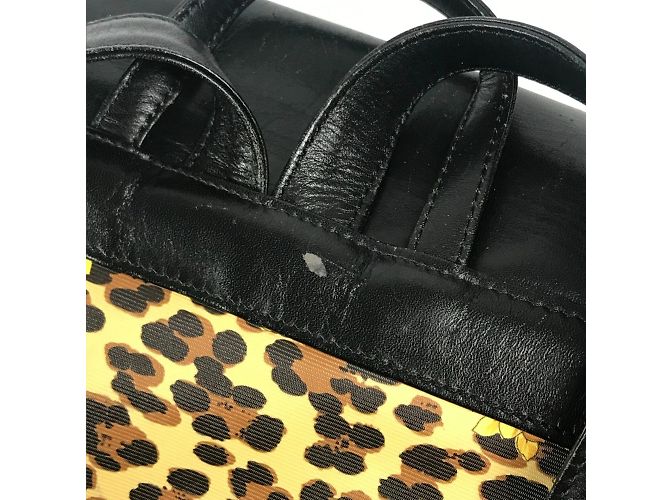 Zaino vintage leopardato Versace Nero Giallo - vista 12