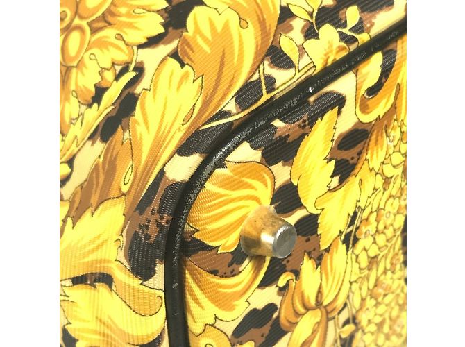 Zaino vintage leopardato Versace Nero Giallo - vista 8