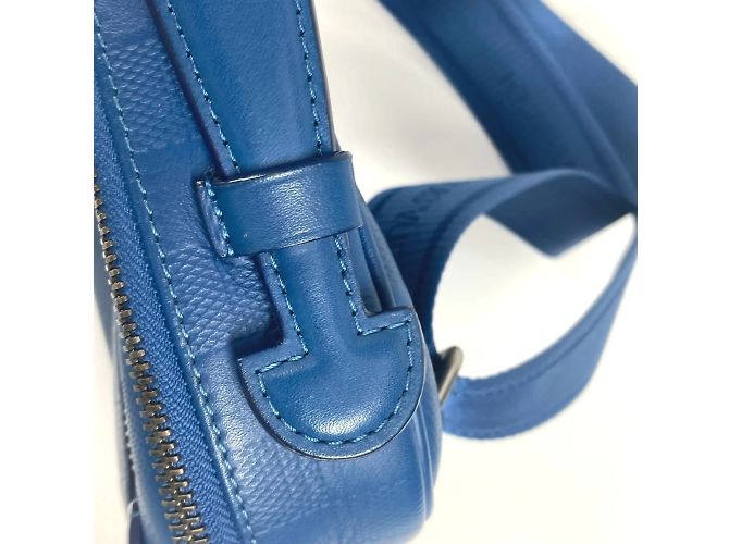 Borsa ombrello Damier Infini Louis Vuitton Blu - vista 10