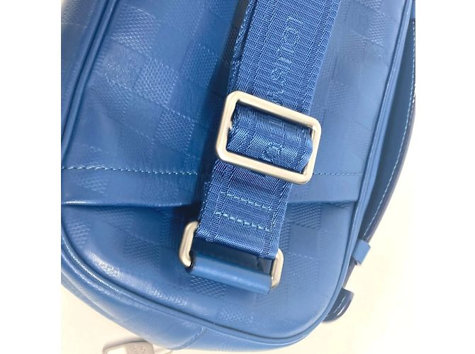 Borsa ombrello Damier Infini Louis Vuitton Blu - vista 12