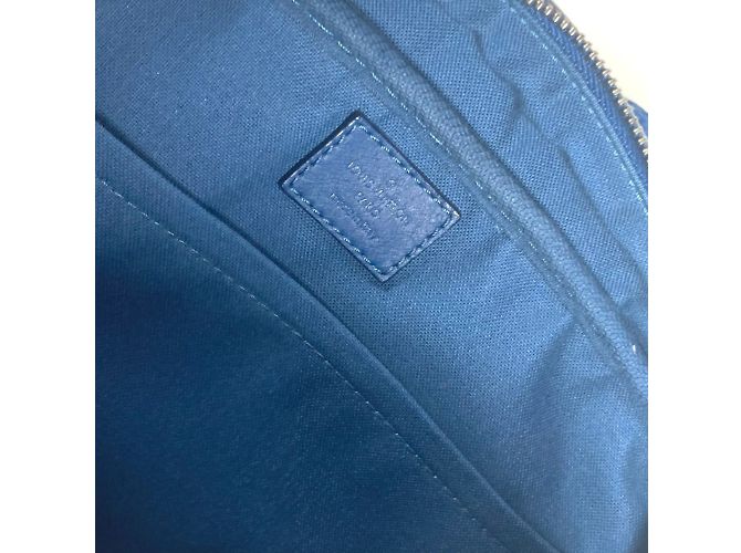 Borsa ombrello Damier Infini Louis Vuitton Blu - vista 15