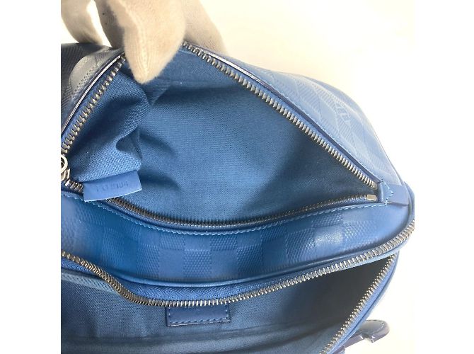 Borsa ombrello Damier Infini Louis Vuitton Blu - vista 18