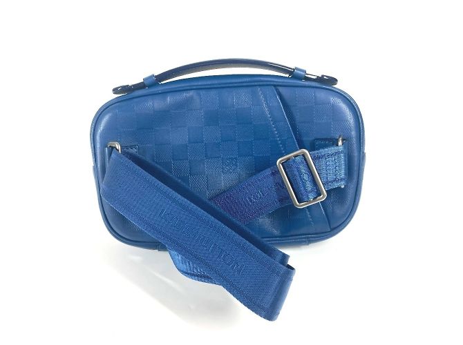 Borsa ombrello Damier Infini Louis Vuitton Blu - vista 2