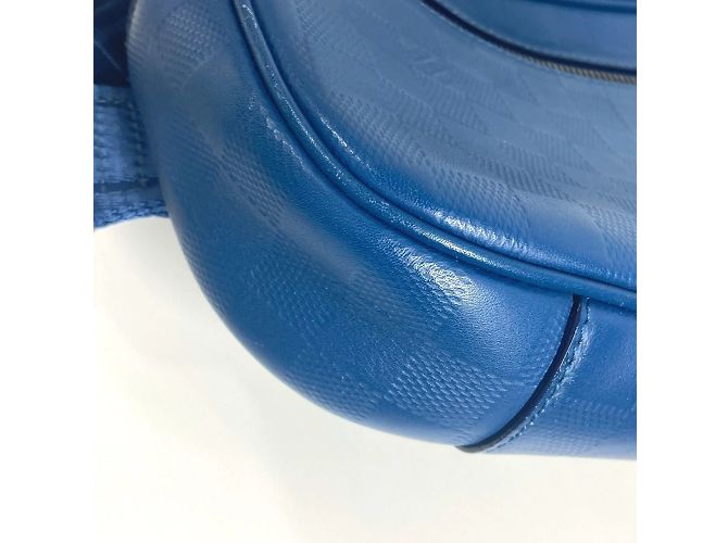 Borsa ombrello Damier Infini Louis Vuitton Blu - vista 7