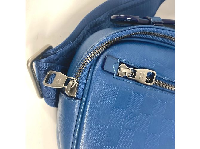 Borsa ombrello Damier Infini Louis Vuitton Blu - vista 8