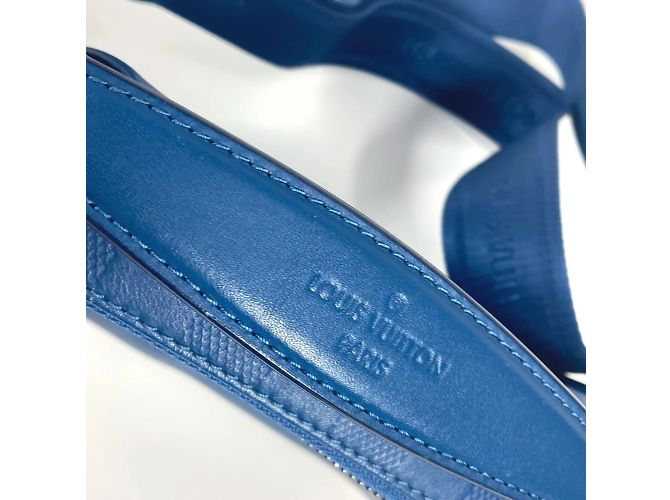 Borsa ombrello Damier Infini Louis Vuitton Blu - vista 9