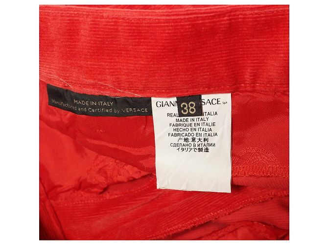 Calças de veludo vermelho Gianni Versace - vista 10