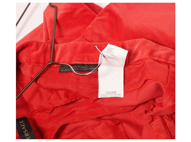 Calças de veludo vermelho Gianni Versace - vista 15