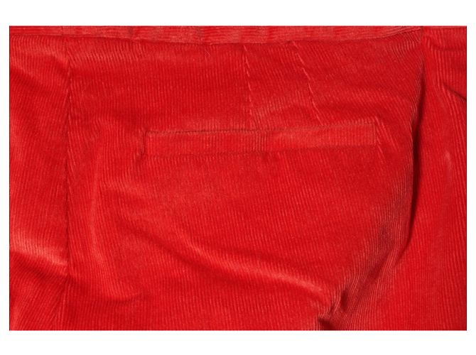 Calças de veludo vermelho Gianni Versace - vista 6