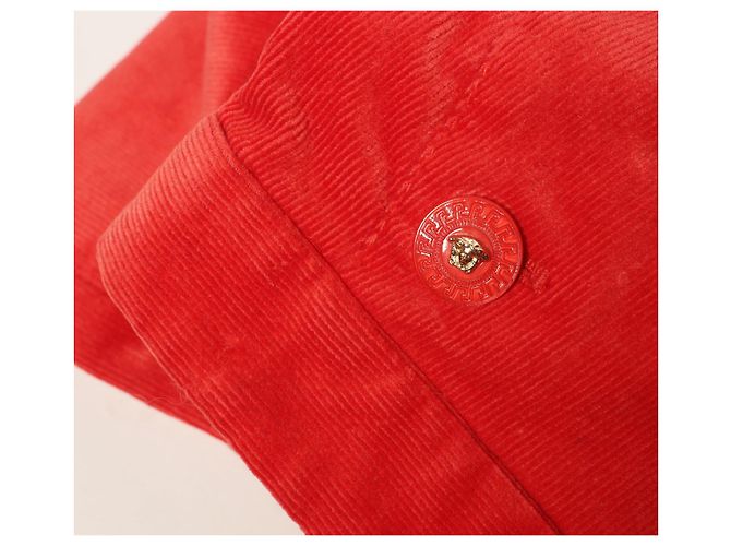 Calças de veludo vermelho Gianni Versace - vista 8
