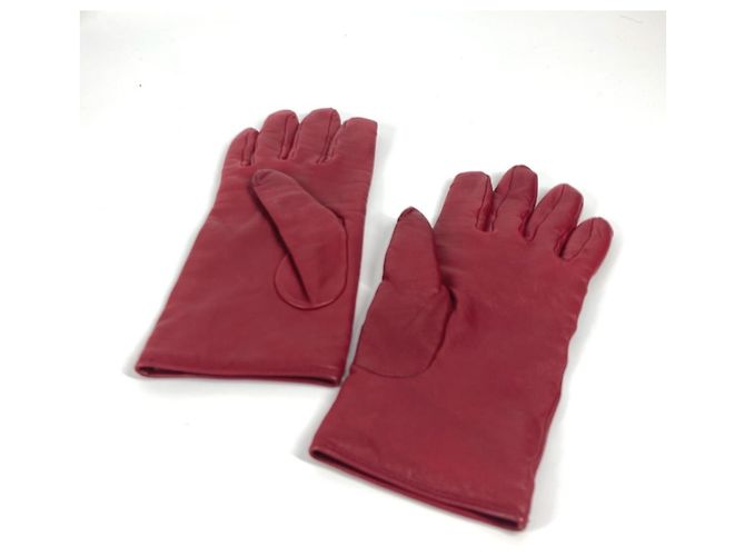 Rote Lederhandschuhe von Louis Vuitton - Ansicht 2