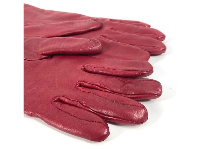 Rote Lederhandschuhe von Louis Vuitton - Ansicht 4