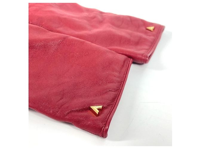 Rote Lederhandschuhe von Louis Vuitton - Ansicht 7