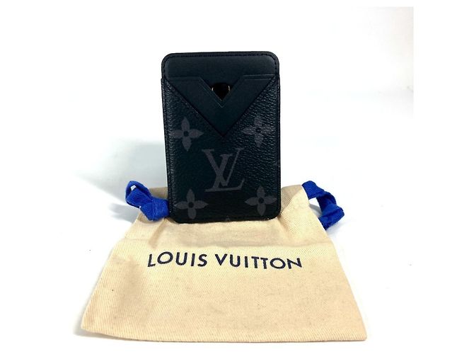 Louis Vuitton Monogram Eclipse Card Case Black - view 11