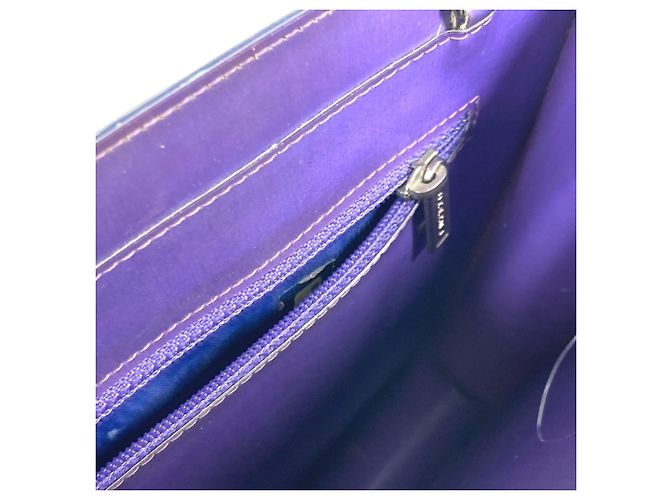 Bolsa de ombro de corrente dupla Chanel Hologram CC Coco Mark Roxo - vista 11