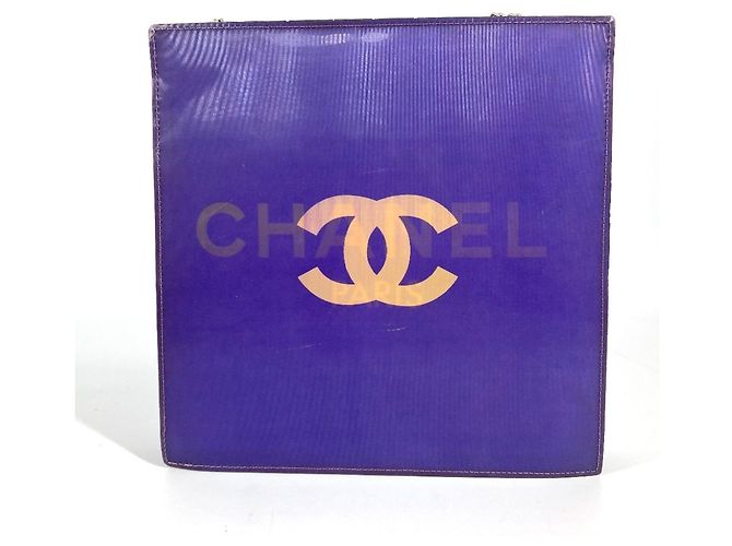 Bolsa de ombro de corrente dupla Chanel Hologram CC Coco Mark Roxo - vista 2
