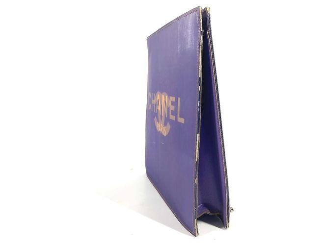 Bolsa de ombro de corrente dupla Chanel Hologram CC Coco Mark Roxo - vista 4
