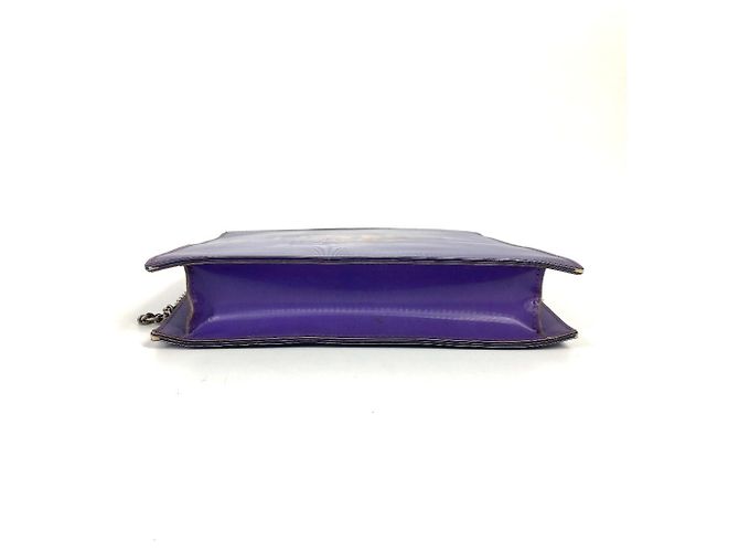 Bolsa de ombro de corrente dupla Chanel Hologram CC Coco Mark Roxo - vista 5