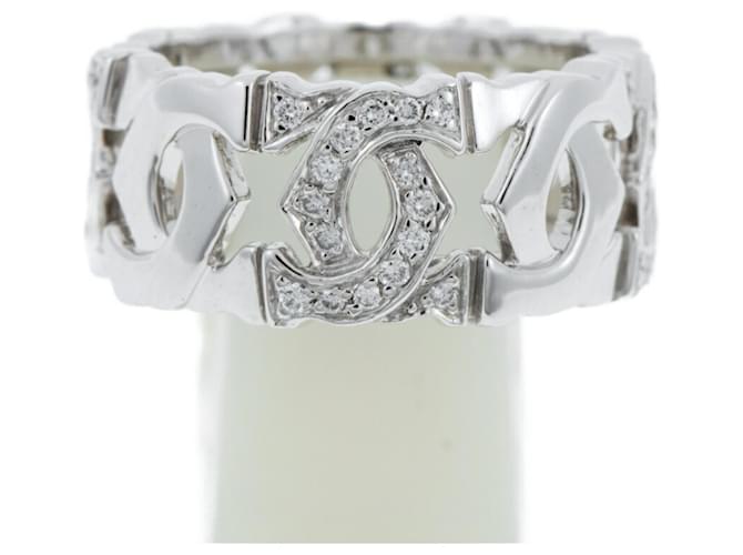 Cartier Entrelacé 2C Halb-Diamantring Golden - Ansicht 2