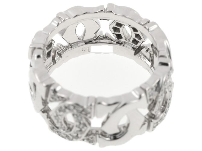 Cartier Entrelacé 2C Halb-Diamantring Golden - Ansicht 3