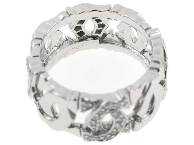 Cartier Entrelacé 2C Halb-Diamantring Golden - Ansicht 4