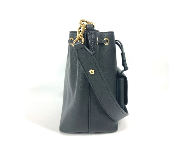 Borsa a secchiello con cordino Lock Me Bucket NV di Louis Vuitton Nero - vista 3