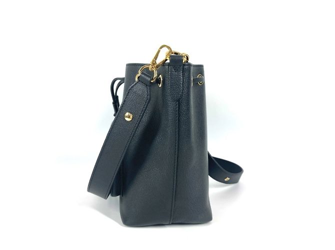 Borsa a secchiello con cordino Lock Me Bucket NV di Louis Vuitton Nero - vista 4