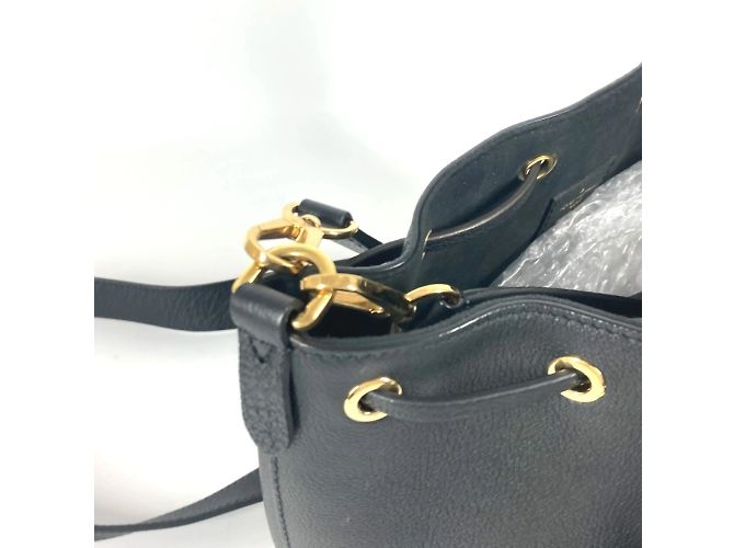 Borsa a secchiello con cordino Lock Me Bucket NV di Louis Vuitton Nero - vista 7