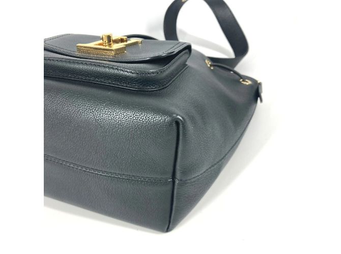 Borsa a secchiello con cordino Lock Me Bucket NV di Louis Vuitton Nero - vista 9